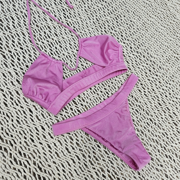Lovers + Friends Vibrant Pink Bikini Set - Picture 1 of 8
